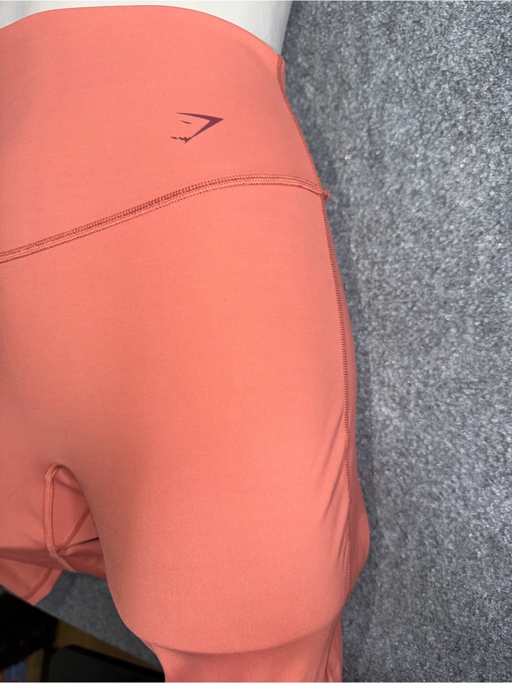 Gymshark Women’s High-Waist Rust Orange Bike Shorts - Picture 11 of 12